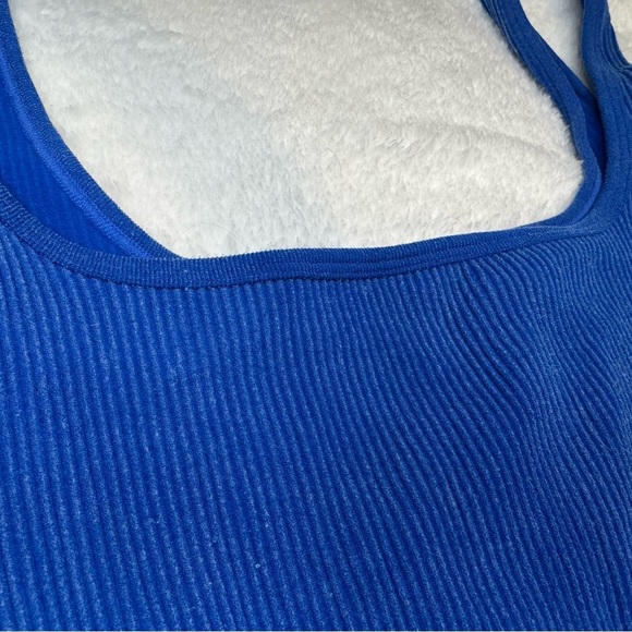 Forever 21 Blue Ribbed Crop Top - Picture 8 of 9